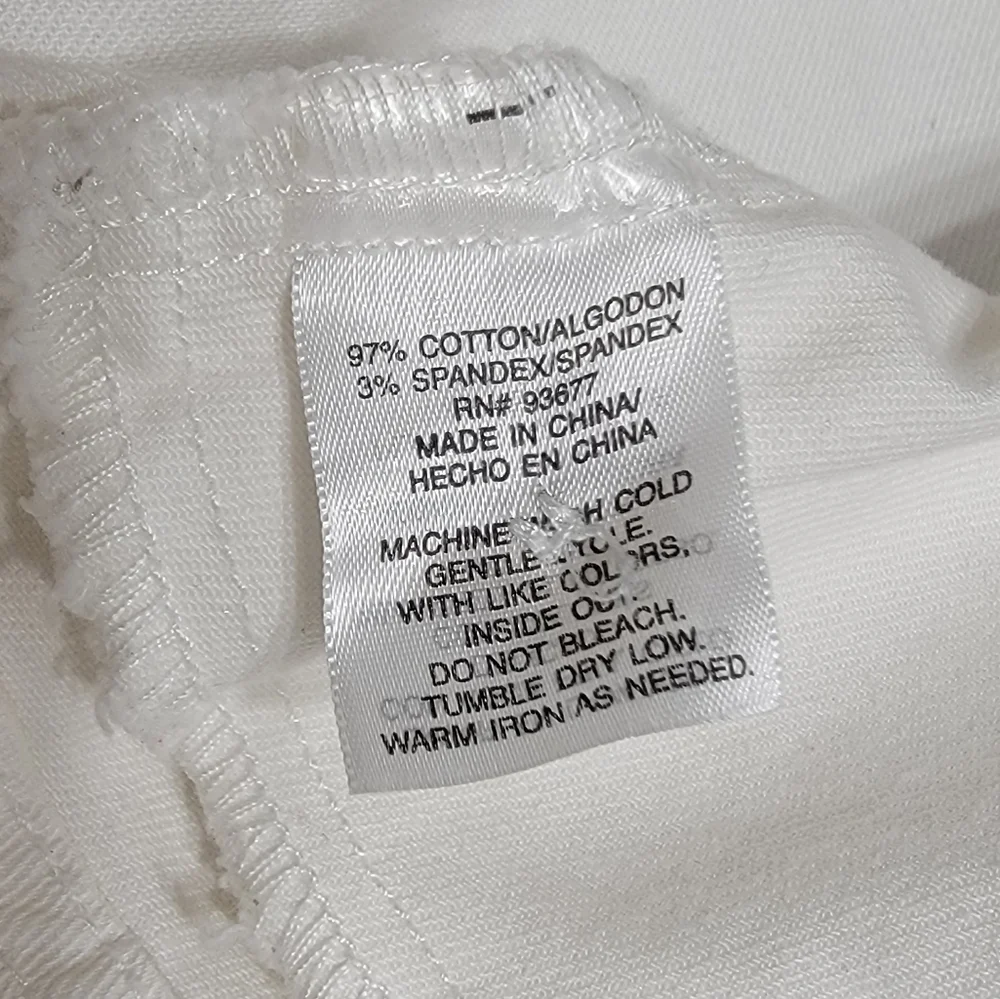 ALLEN B. By Allen Schwartz White Denim Jacket Women's Size Large - Picture 5 of 9